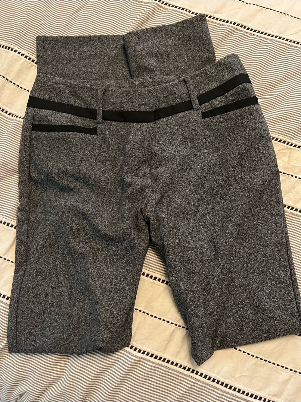 New York & Company Gray Straight-Leg Women’s Jeans with Black Trim